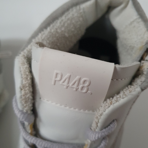 NWOB P448 high-top sneakers, gray suede, size 11.5 (42) - Picture 10 of 13